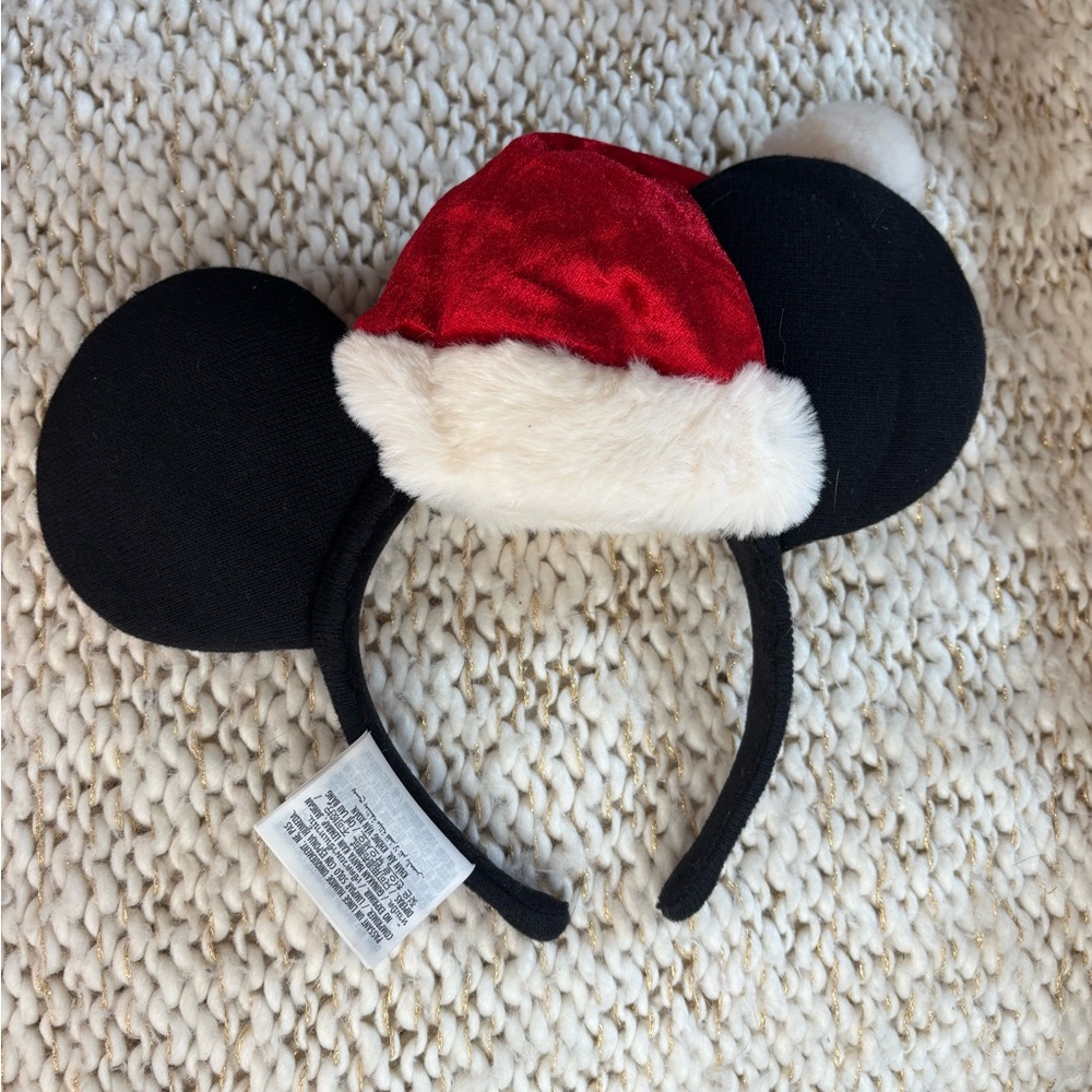 Walt Disney Mickey Mouse Ears with Santa Hat - Picture 5 of 12